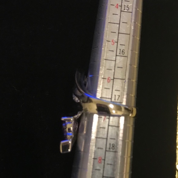 Sterling Silver Ring, purple pink  AAA CZ  faceted Stones, unique statement ring - Picture 7 of 11